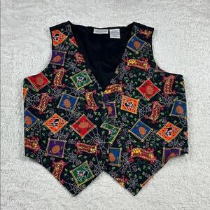 Vintage 90s Basic Editions Holloween Tuxedo Vest, size med